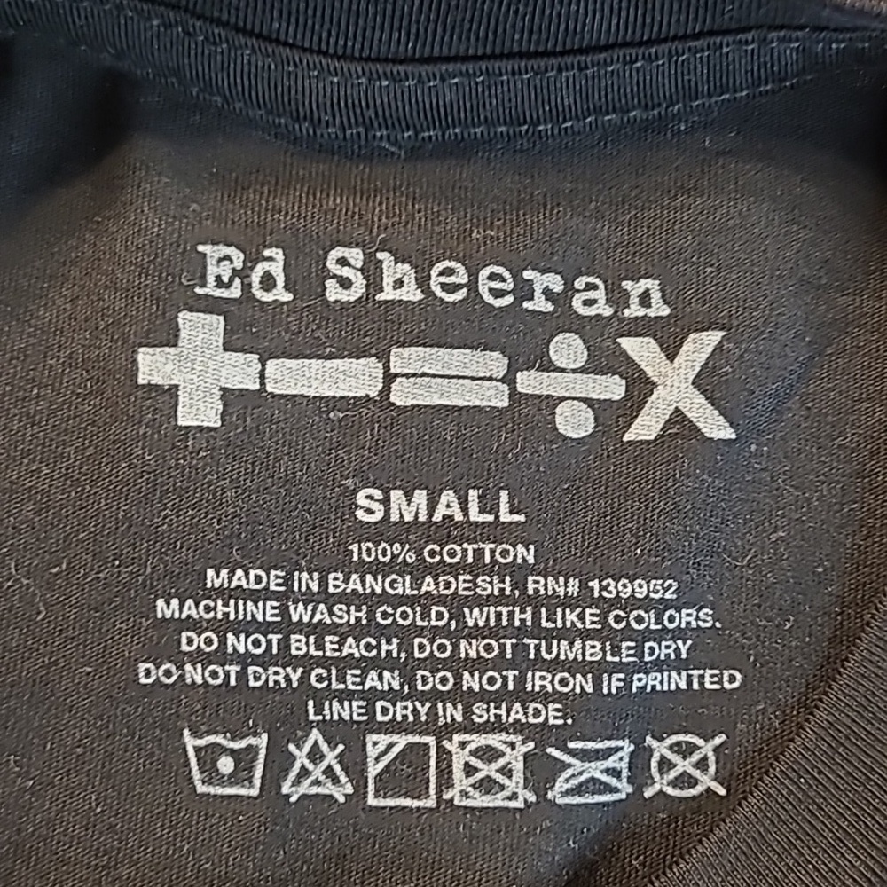 Ed Sheeran Equals Concert Tour T-Shirt Size Small Tee with City/States list - Picture 8 of 9